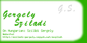 gergely sziladi business card